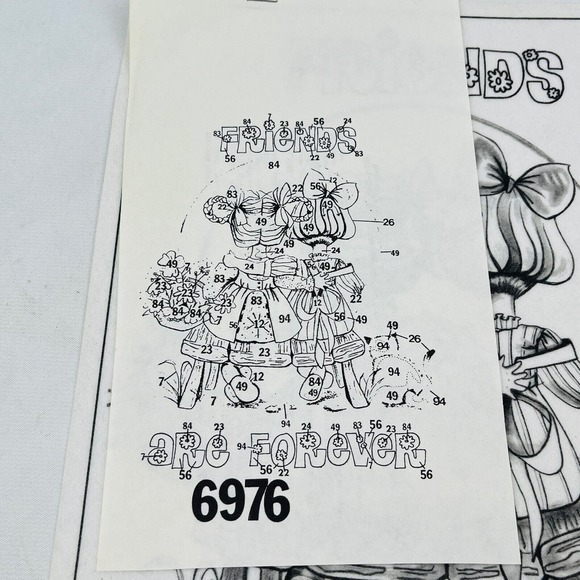Friends Are Forever #6976 Tri-Chem Chart Picture To Paint 1985 Vintage - Picture 3 of 5